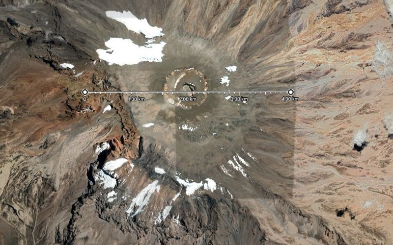 2018 - Die Kilimanjaro-Gletscher in Google-Maps